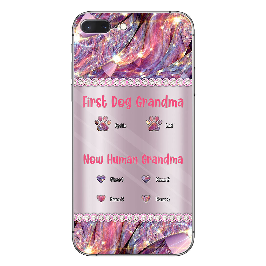 Coque de téléphone personnalisée pour la fête des mères, avec mamie chienne et humaine