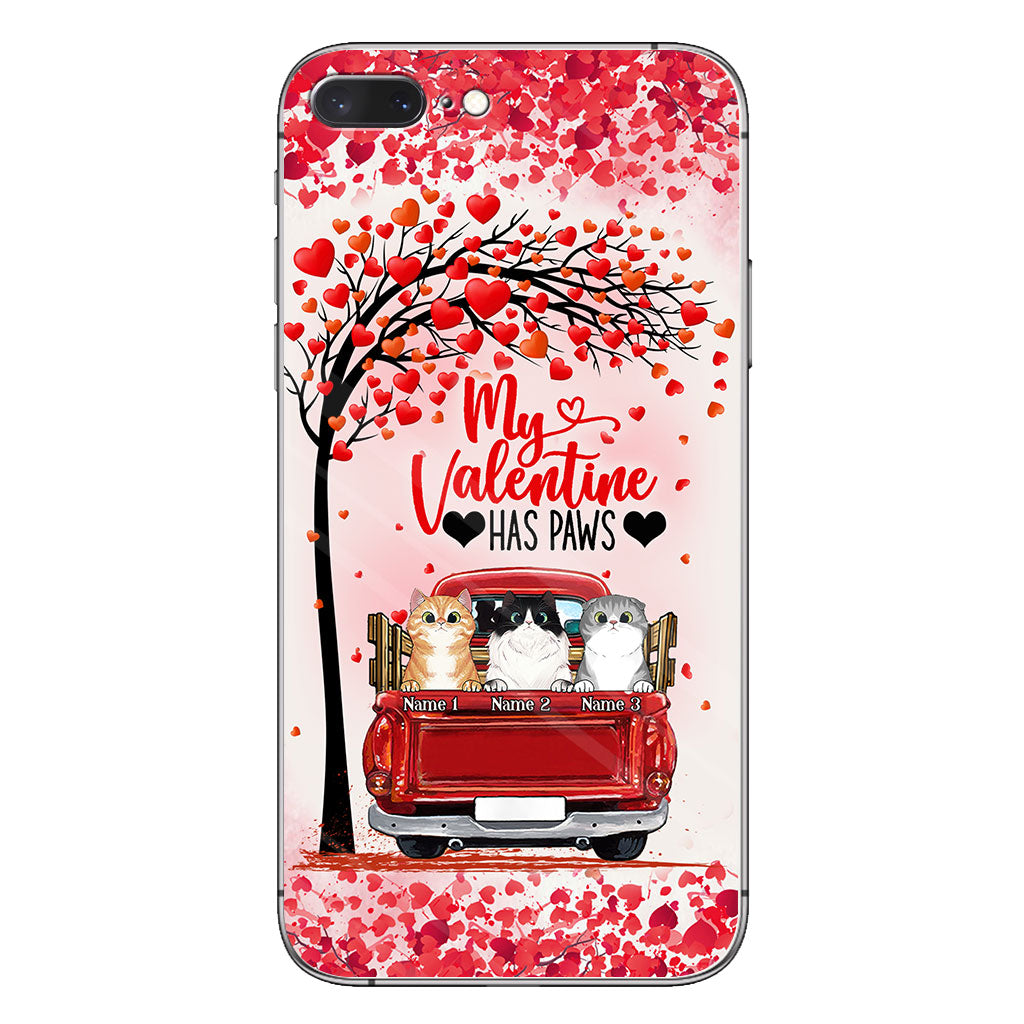 My Valentine Has Paws - Personalized Cat Phone Case