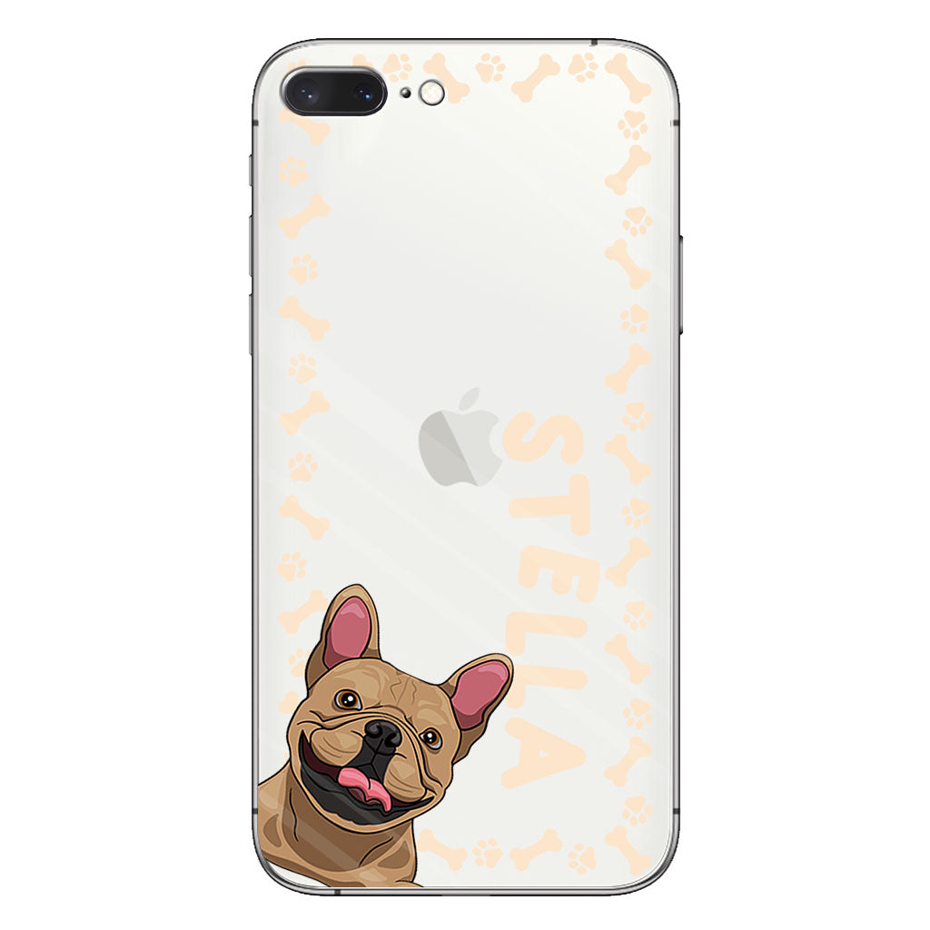 La vie est plus belle avec des animaux de compagnie - Coque de téléphone transparente personnalisée pour chien