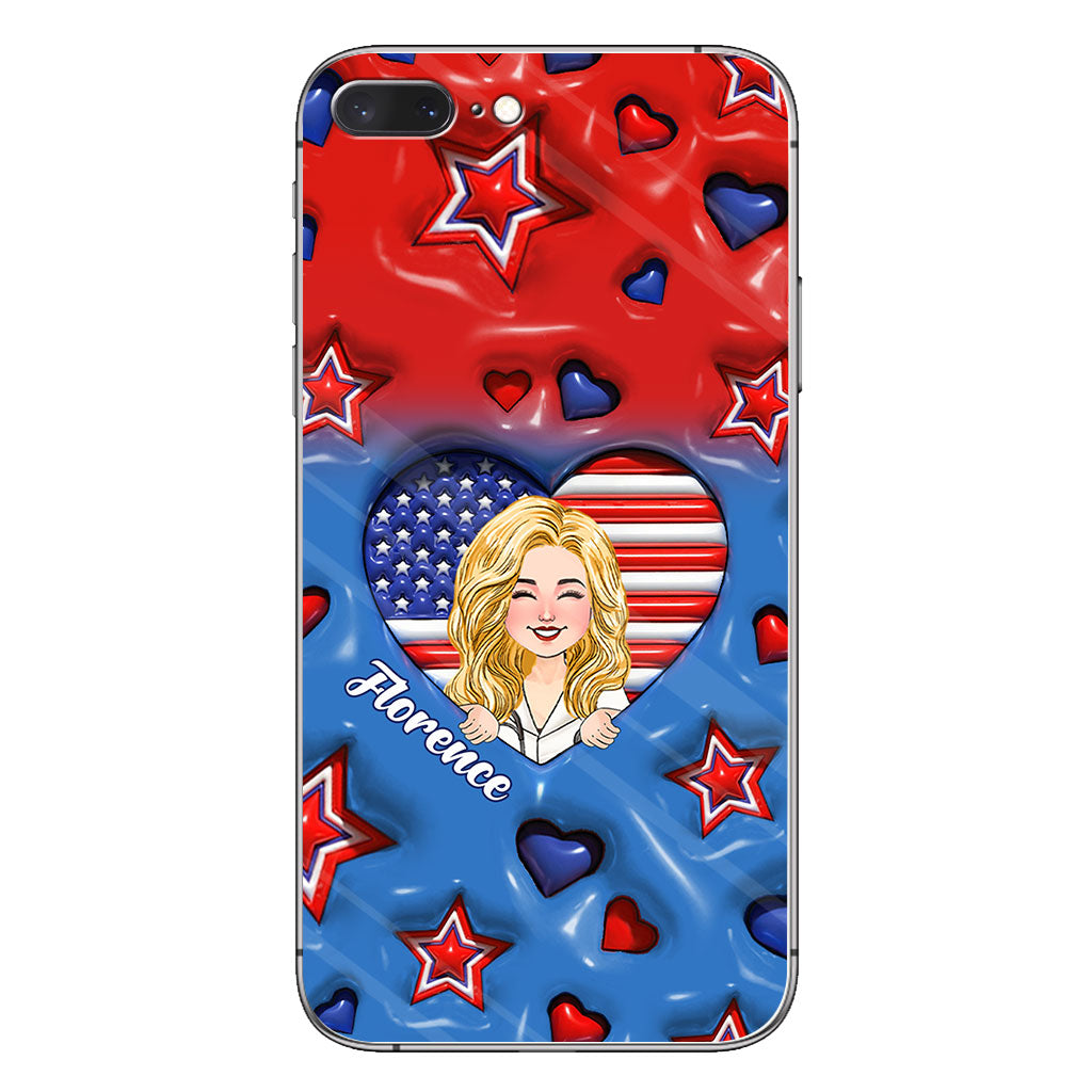 Cadeaux personnalisés pour infirmières - Coque de téléphone personnalisée « Infirmière américaine fière »