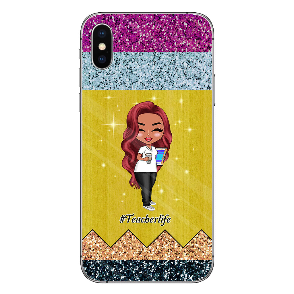 Enseigner, c'est un métier de cœur - Coque de téléphone personnalisée pour enseignants avec motif 3D