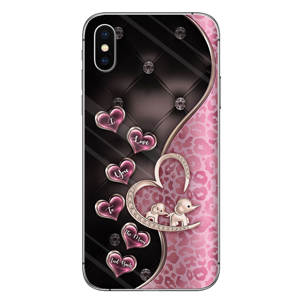 Je t'aime - Coque de téléphone éléphant pour la fête des mères