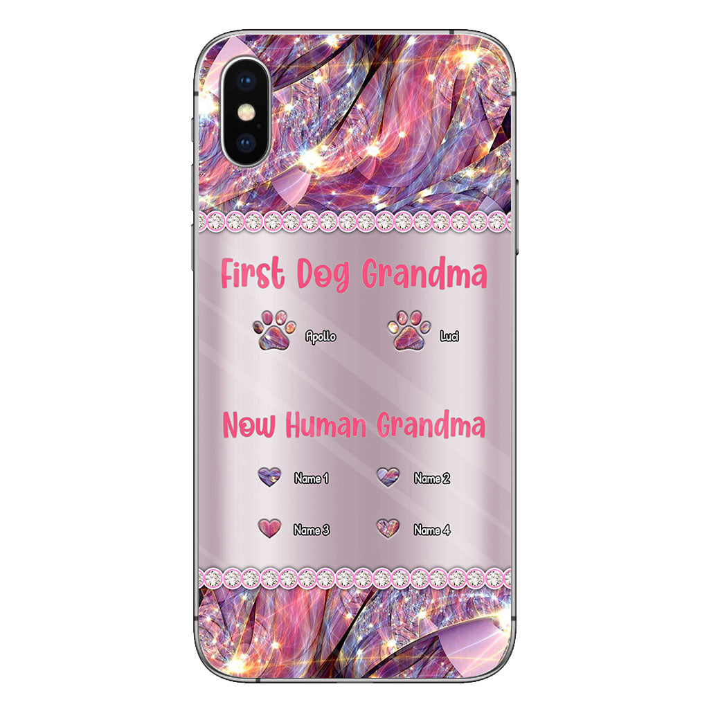 Coque de téléphone personnalisée pour la fête des mères, avec mamie chienne et humaine