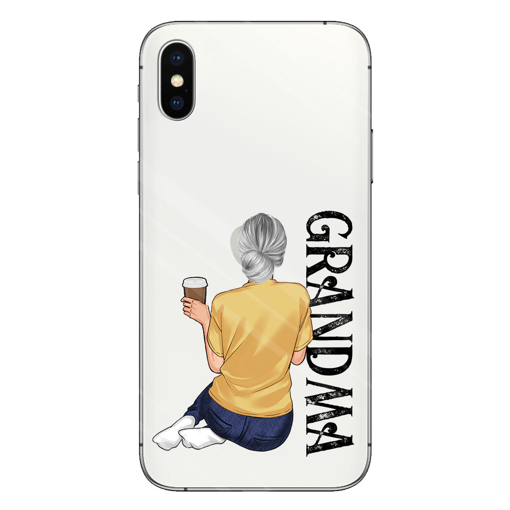 Meilleure grand-mère du monde - Coque de téléphone transparente personnalisée pour grand-mère