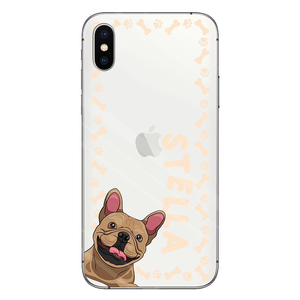 La vie est plus belle avec des animaux de compagnie - Coque de téléphone transparente personnalisée pour chien