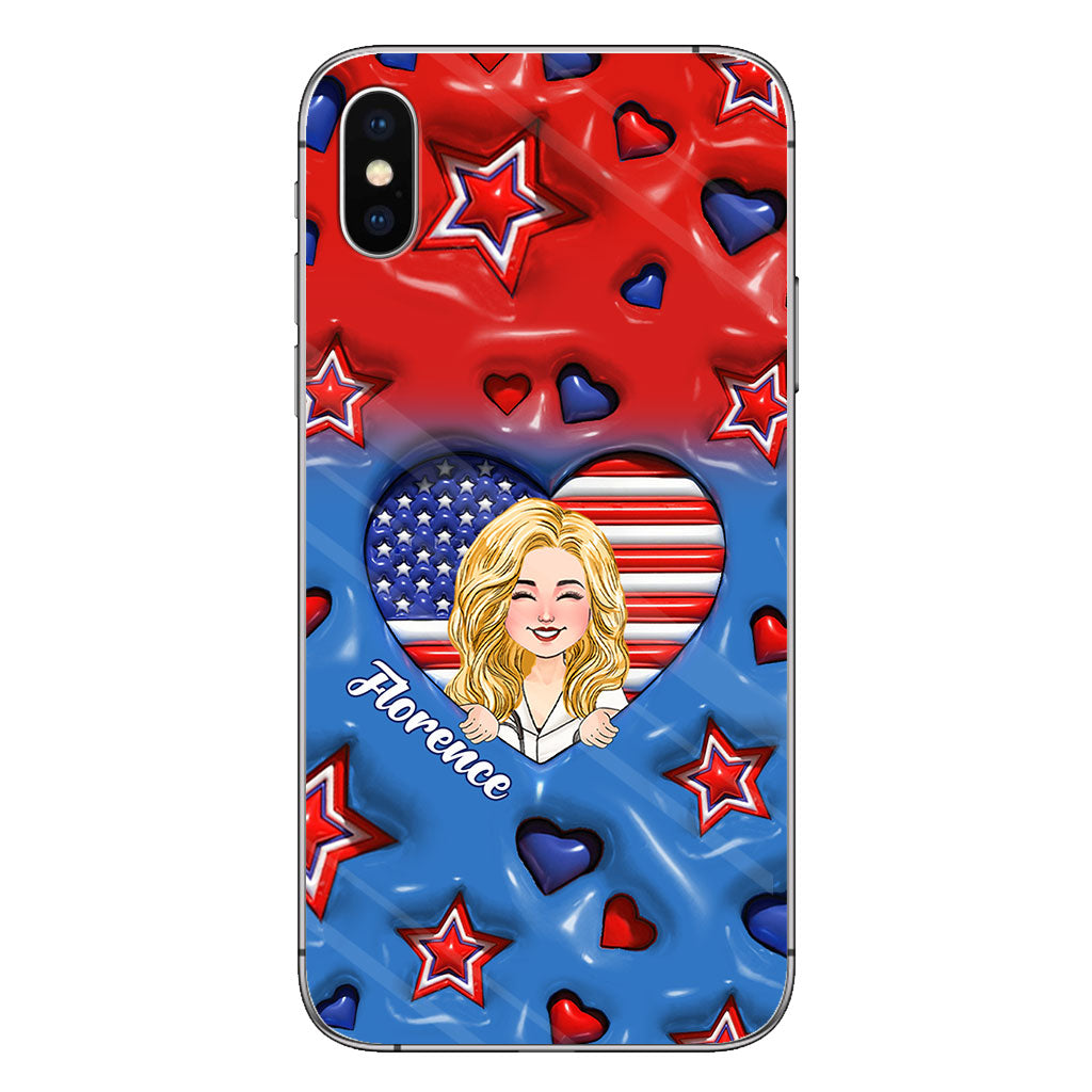 Cadeaux personnalisés pour infirmières - Coque de téléphone personnalisée « Infirmière américaine fière »