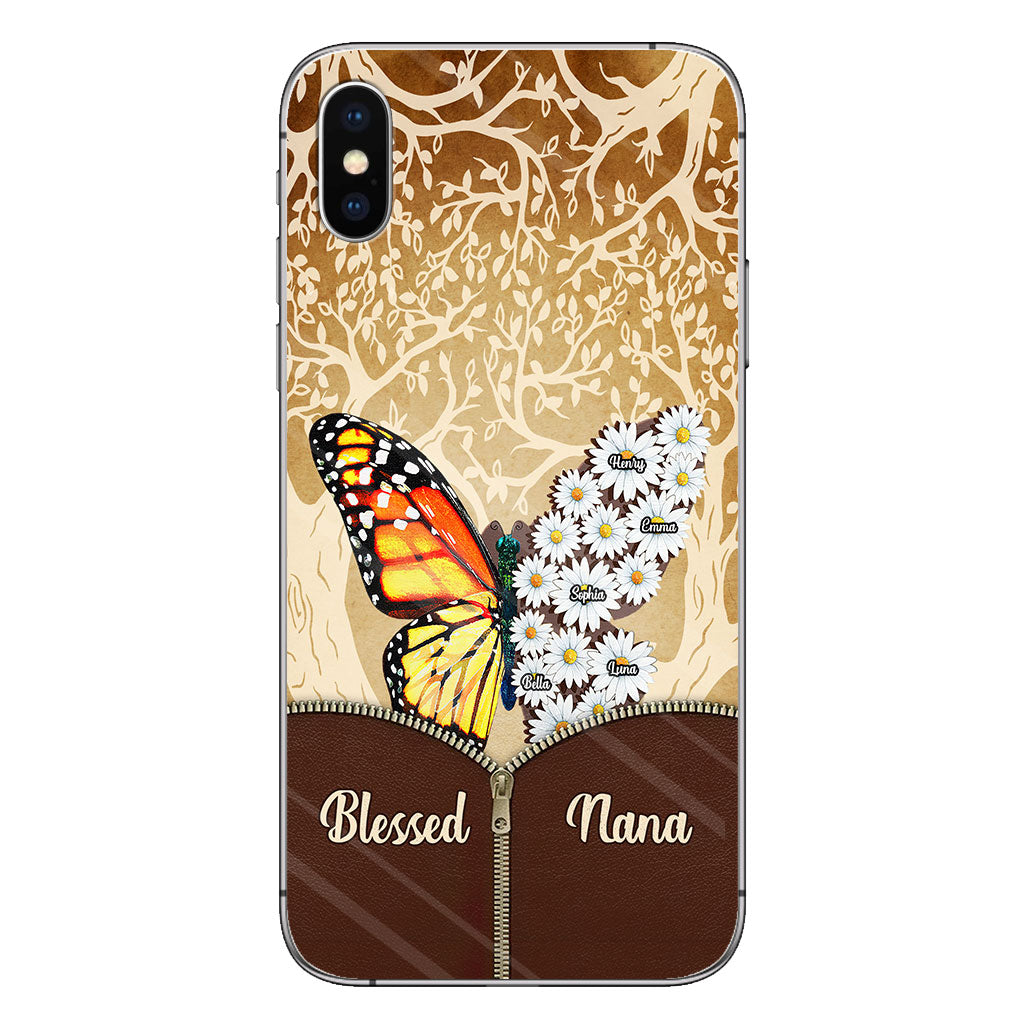 Coque de téléphone personnalisée Butterfly Daisy - Grand-mère