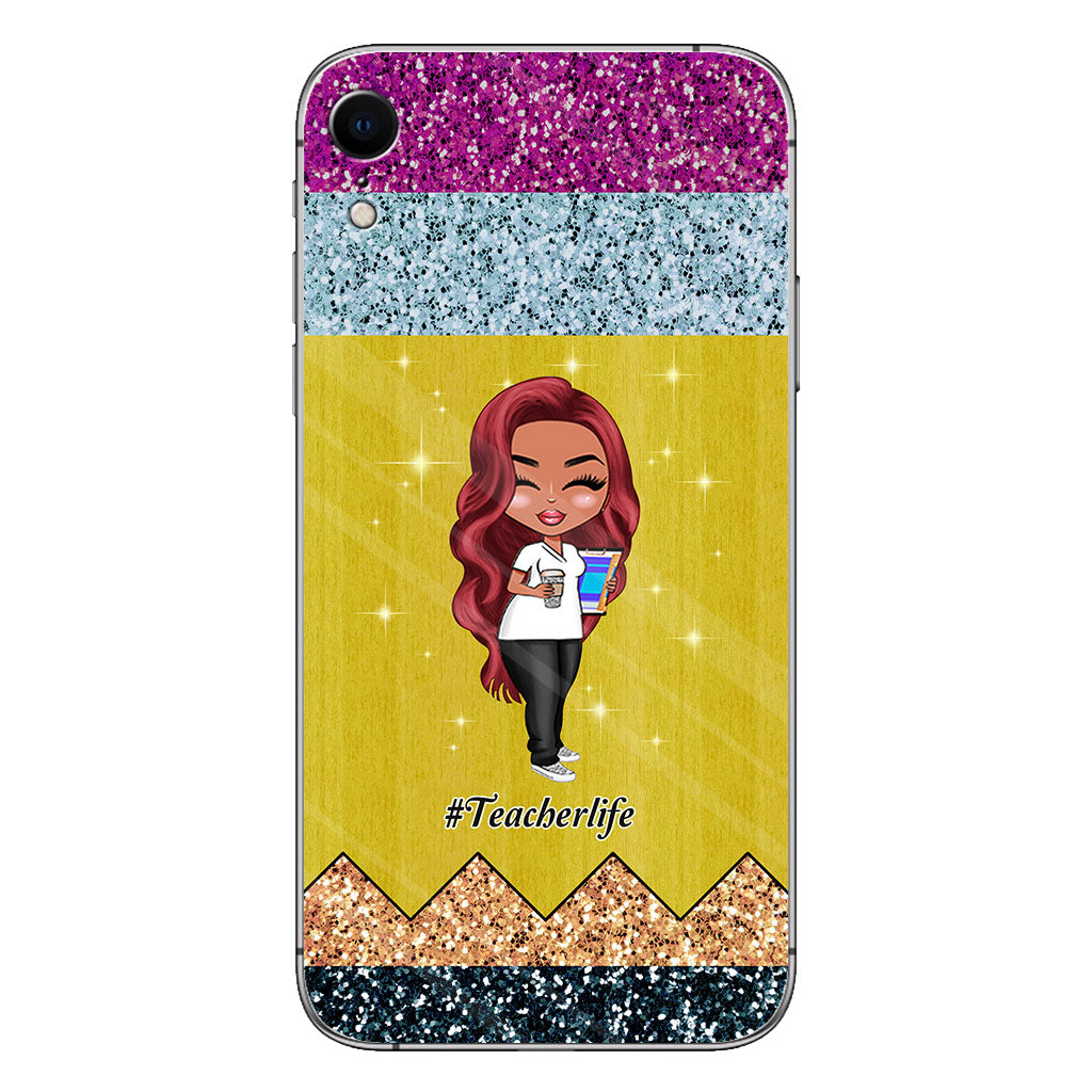 Enseigner, c'est un métier de cœur - Coque de téléphone personnalisée pour enseignants avec motif 3D