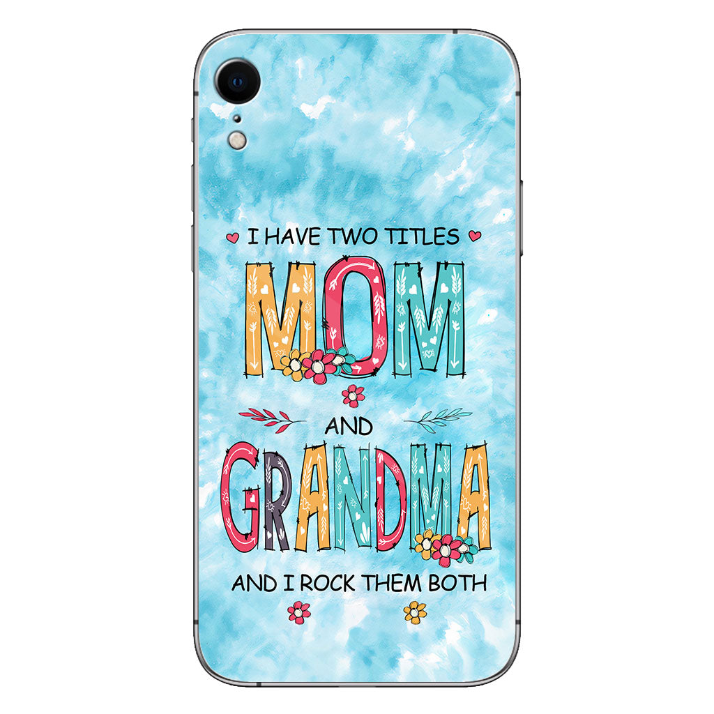 J'ai deux titres : Maman, Grand-mère - Coque de téléphone personnalisée