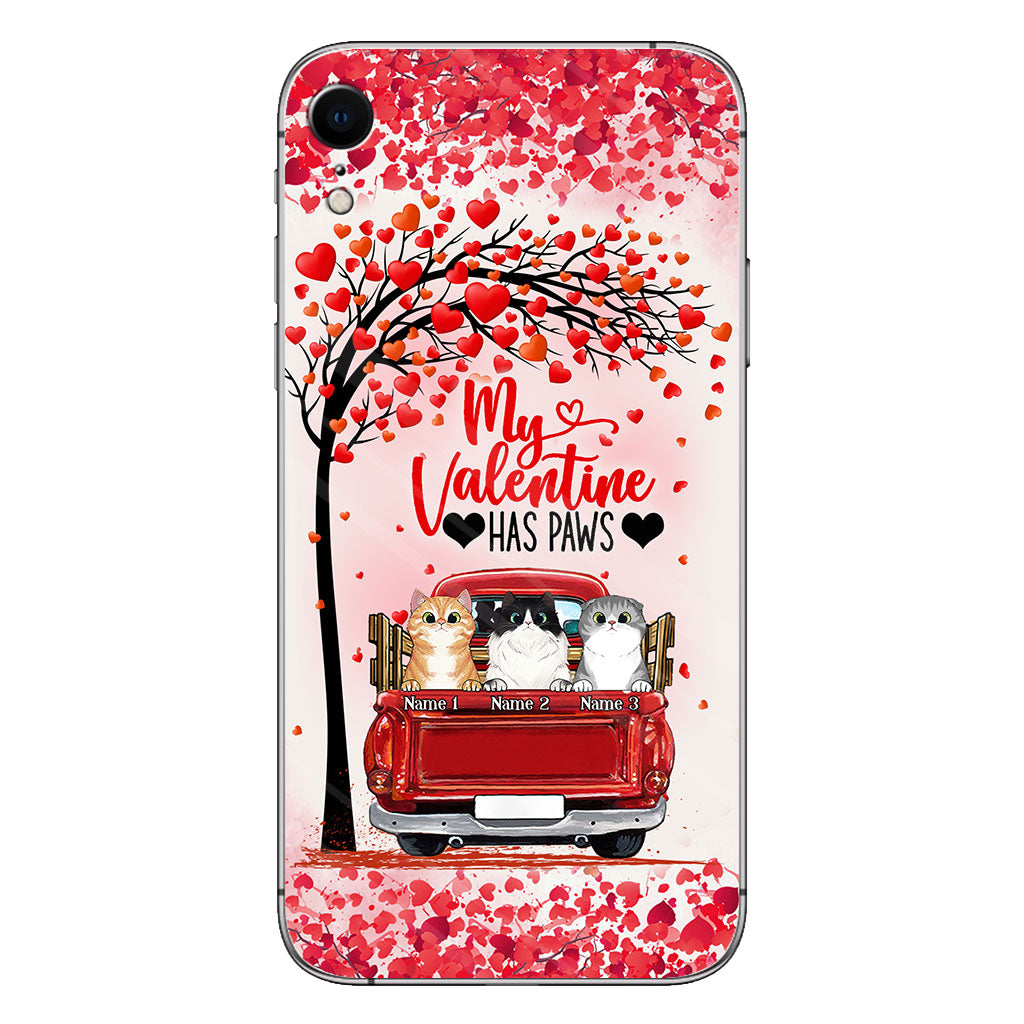 My Valentine Has Paws - Personalized Cat Phone Case
