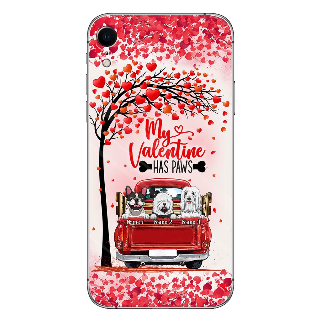 Ma Valentine a des pattes - Coque de téléphone personnalisée pour chien