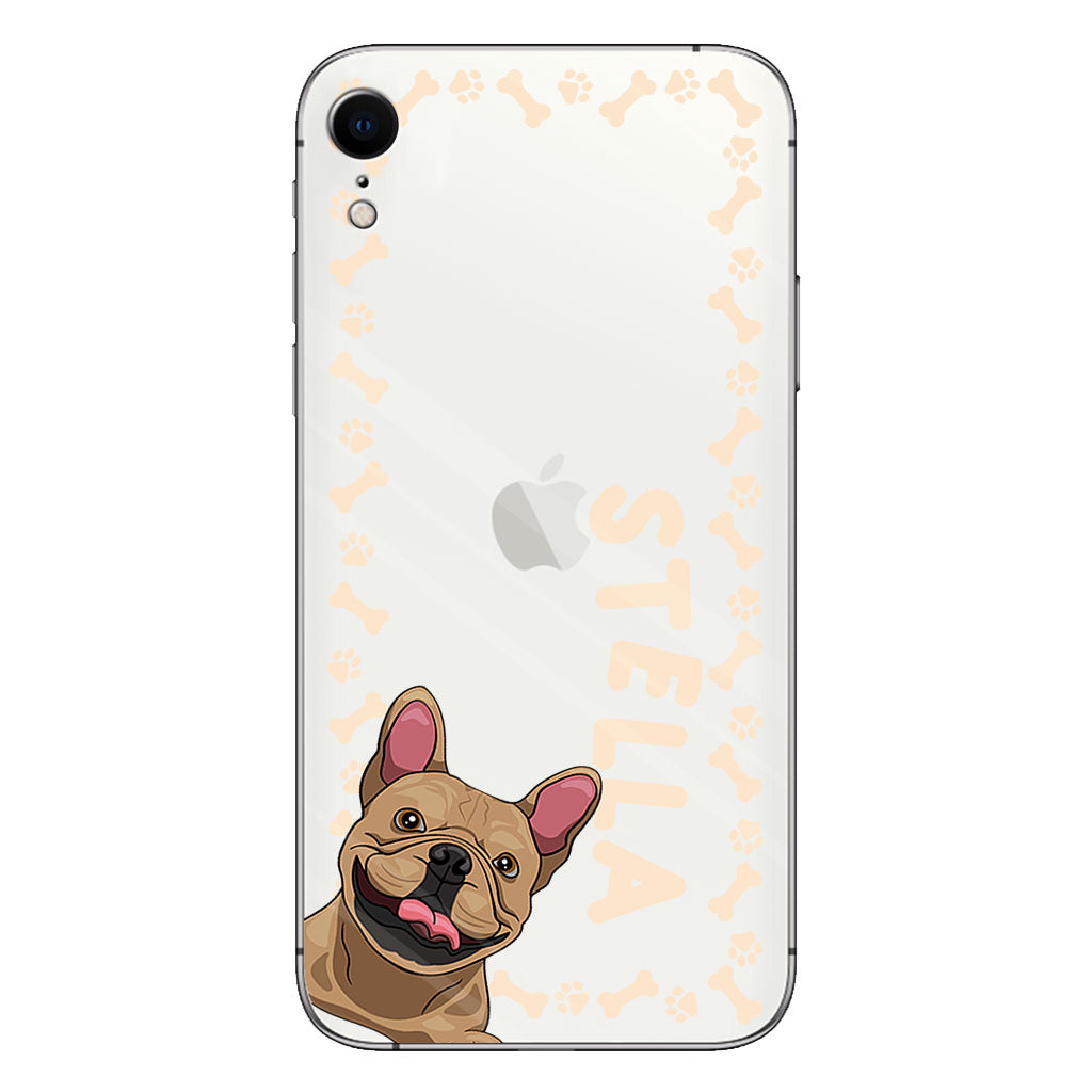La vie est plus belle avec des animaux de compagnie - Coque de téléphone transparente personnalisée pour chien