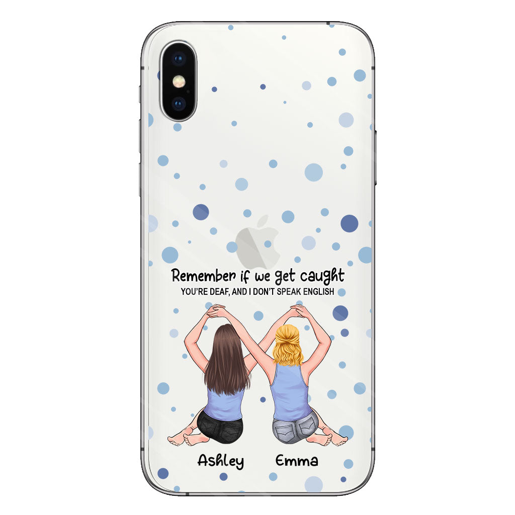 Meilleure amie pour toujours - Cadeau pour sa meilleure amie - Coque de téléphone transparente personnalisée