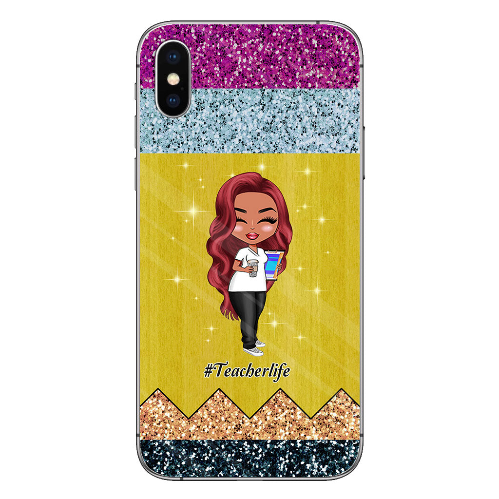 Enseigner, c'est un métier de cœur - Coque de téléphone personnalisée pour enseignants avec motif 3D