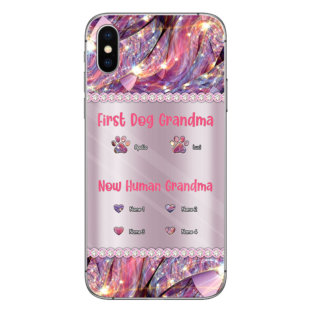 Coque de téléphone personnalisée pour la fête des mères, avec mamie chienne et humaine