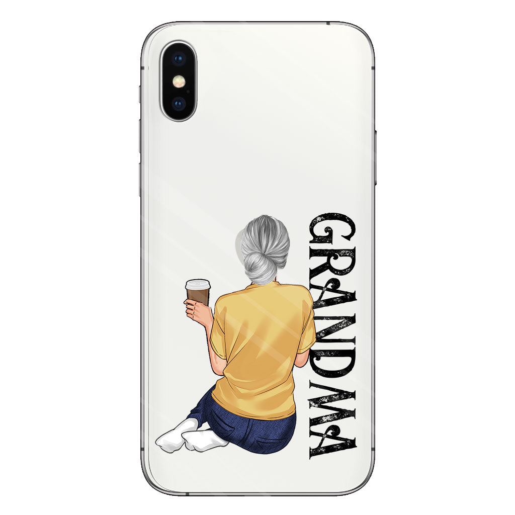 Meilleure grand-mère du monde - Coque de téléphone transparente personnalisée pour grand-mère