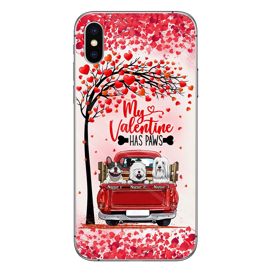Ma Valentine a des pattes - Coque de téléphone personnalisée pour chien