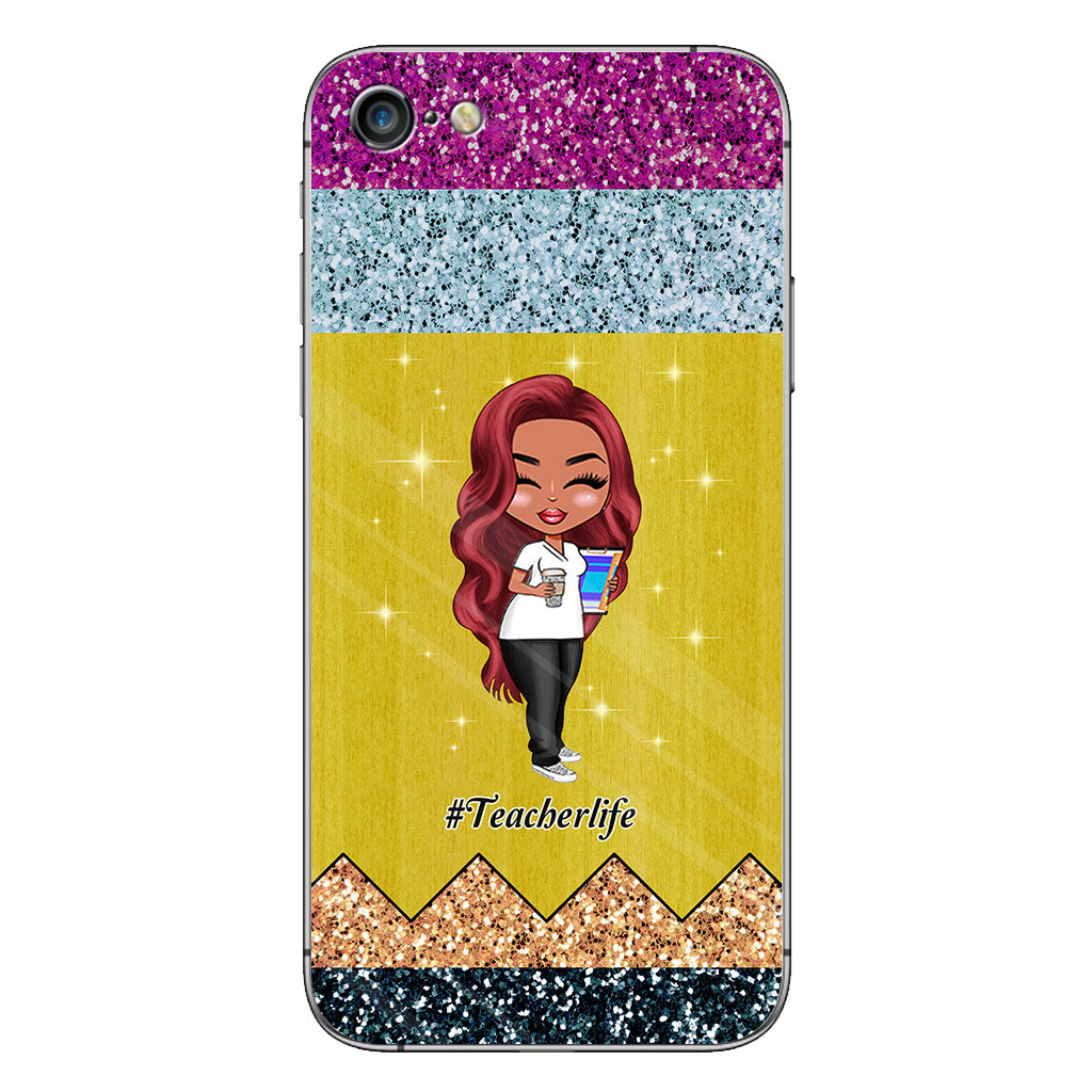 Enseigner, c'est un métier de cœur - Coque de téléphone personnalisée pour enseignants avec motif 3D