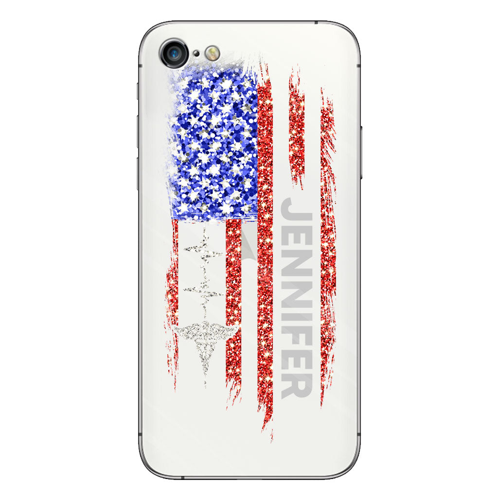 Vie d'infirmière - Étui de téléphone transparent personnalisé pour infirmière