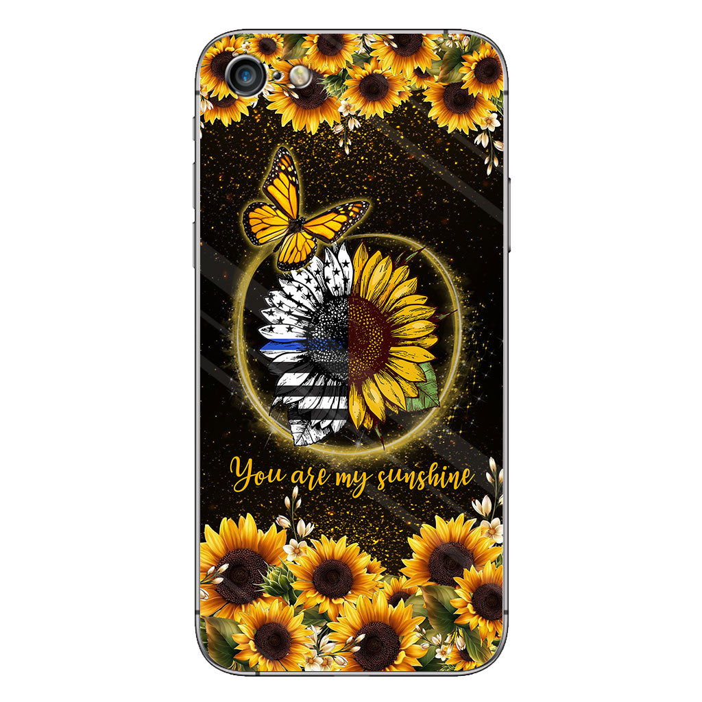 Coque de téléphone « You Are My Sunshine Sunflower Blue Line » – Policier 112021