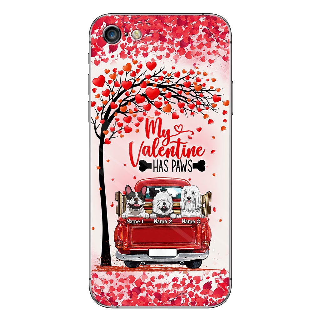 Ma Valentine a des pattes - Coque de téléphone personnalisée pour chien