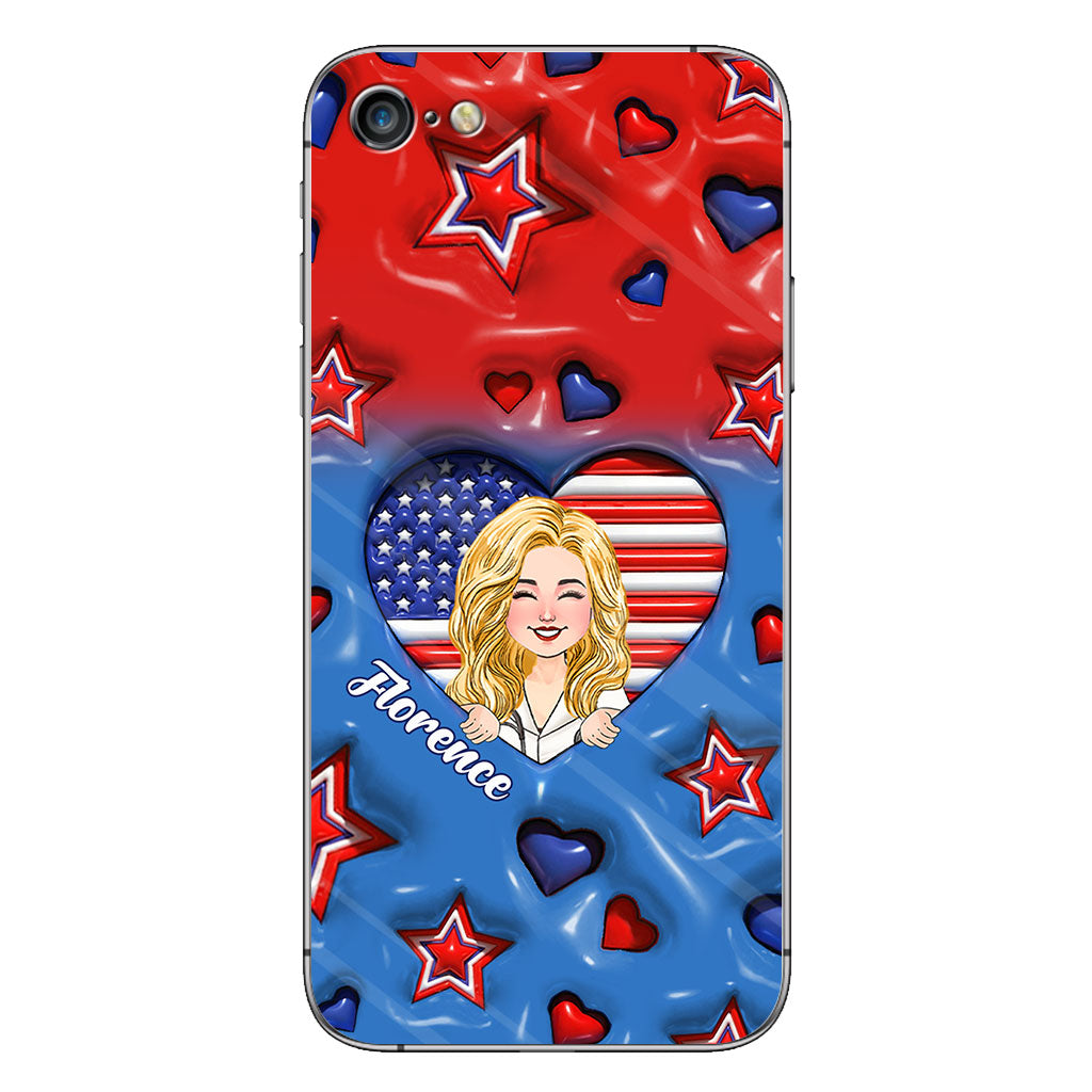 Cadeaux personnalisés pour infirmières - Coque de téléphone personnalisée « Infirmière américaine fière »