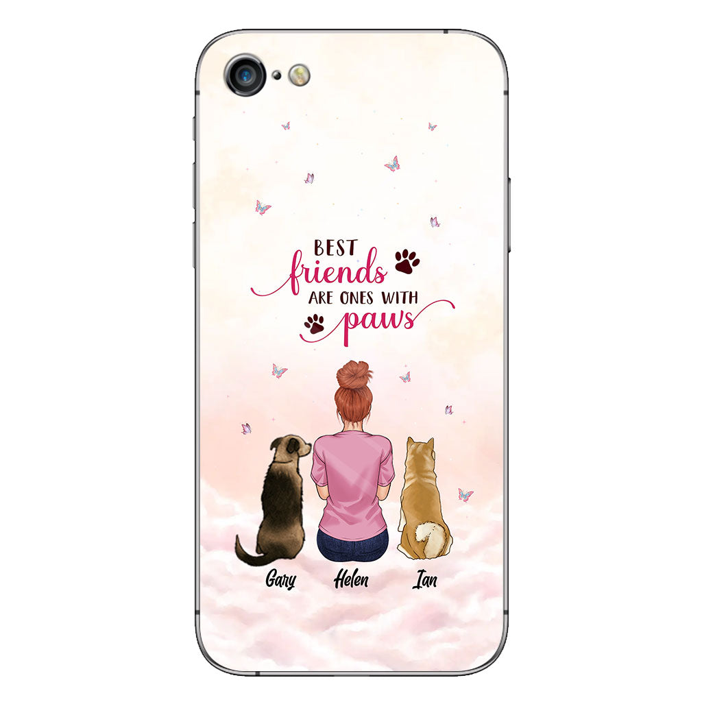 Les meilleurs amis sont ceux qui ont des pattes - Coque de téléphone transparente personnalisée pour chien