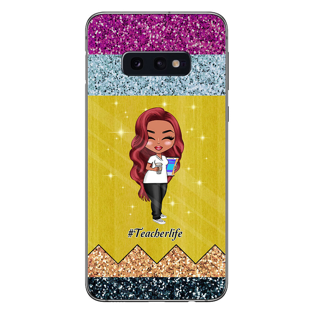 Enseigner, c'est un métier de cœur - Coque de téléphone personnalisée pour enseignants avec motif 3D