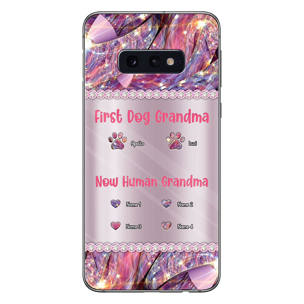Coque de téléphone personnalisée pour la fête des mères, avec mamie chienne et humaine