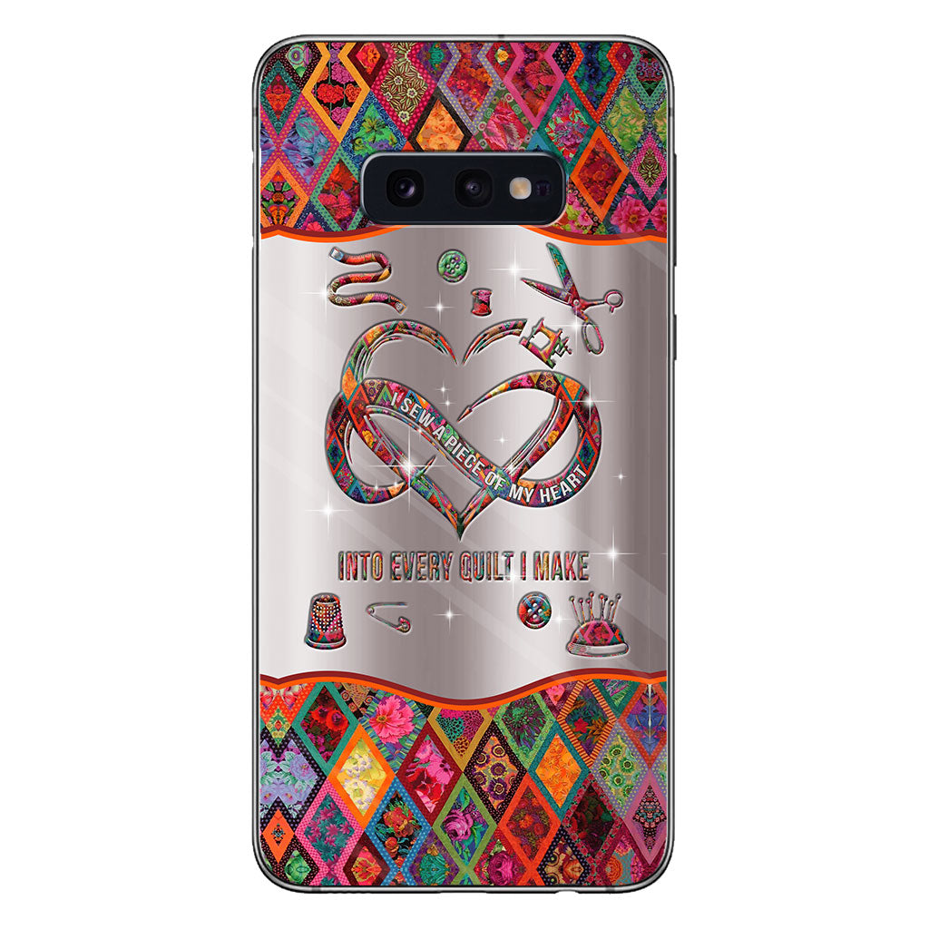 I Sew A Piece Of My Heart Personalized Phone Case