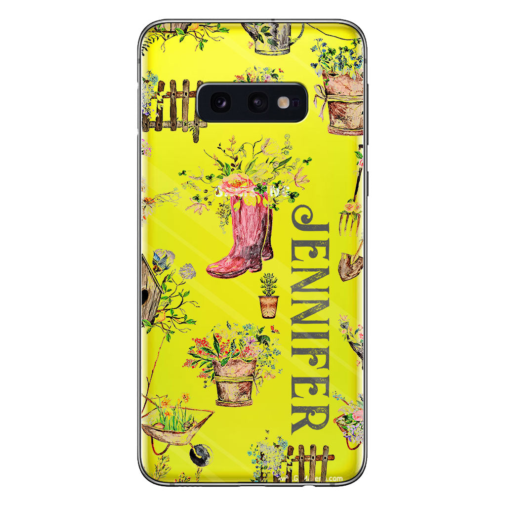 Jolis articles de jardinage - Coque de téléphone transparente personnalisée sur le thème du jardinage