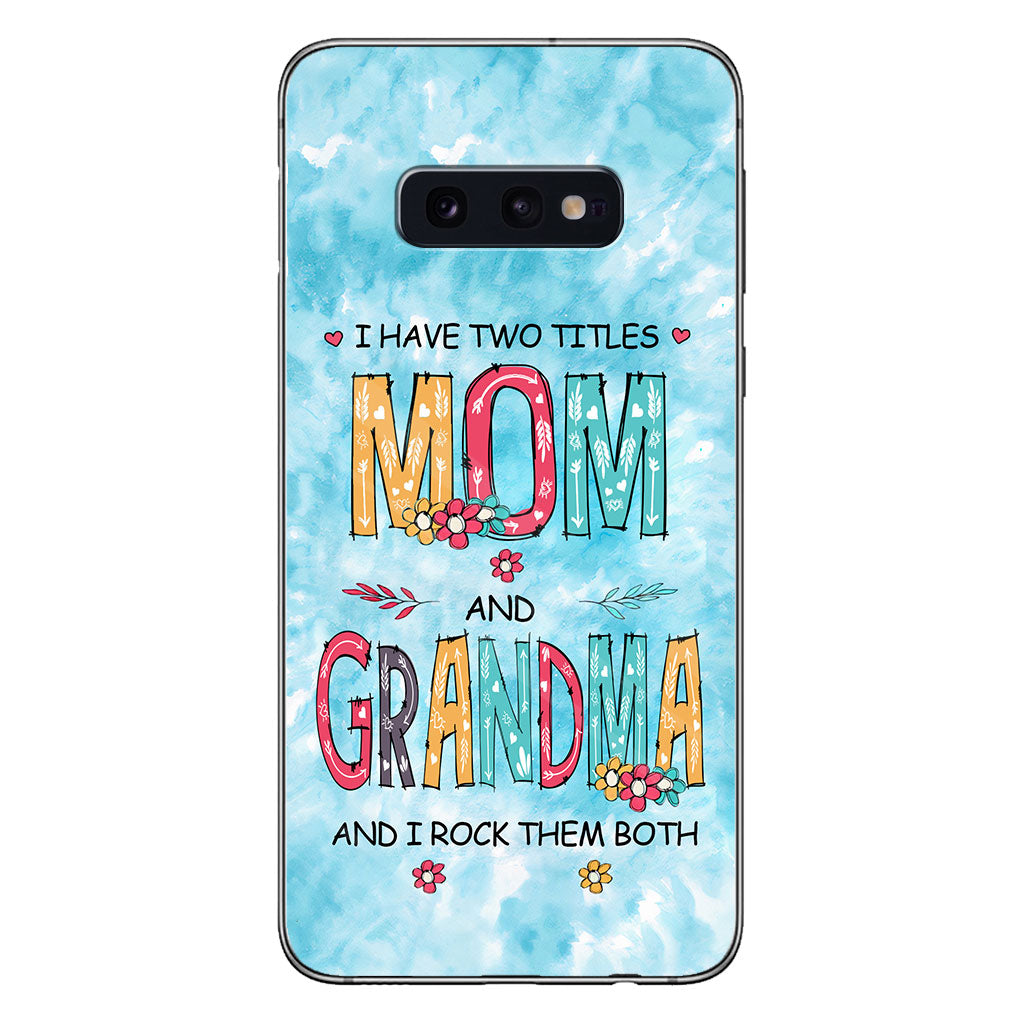 J'ai deux titres : Maman, Grand-mère - Coque de téléphone personnalisée