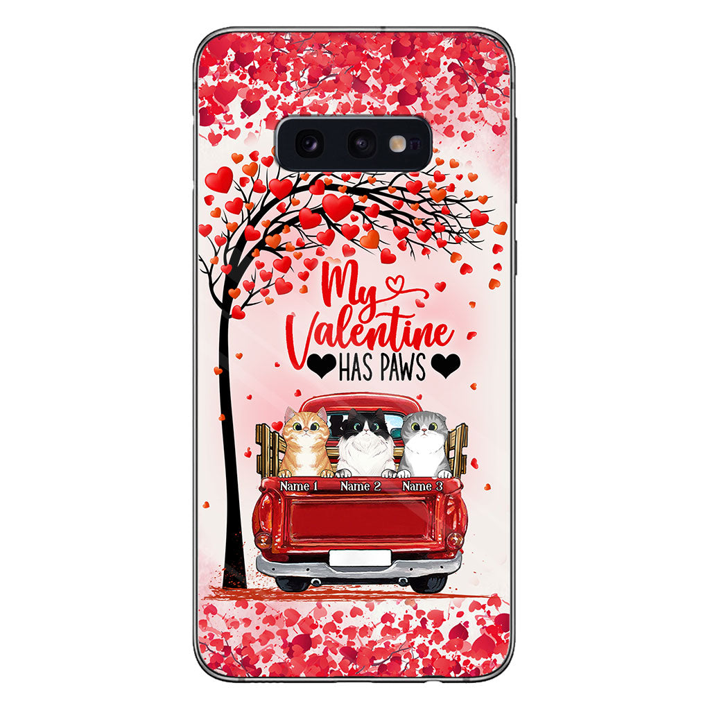 My Valentine Has Paws - Personalized Cat Phone Case