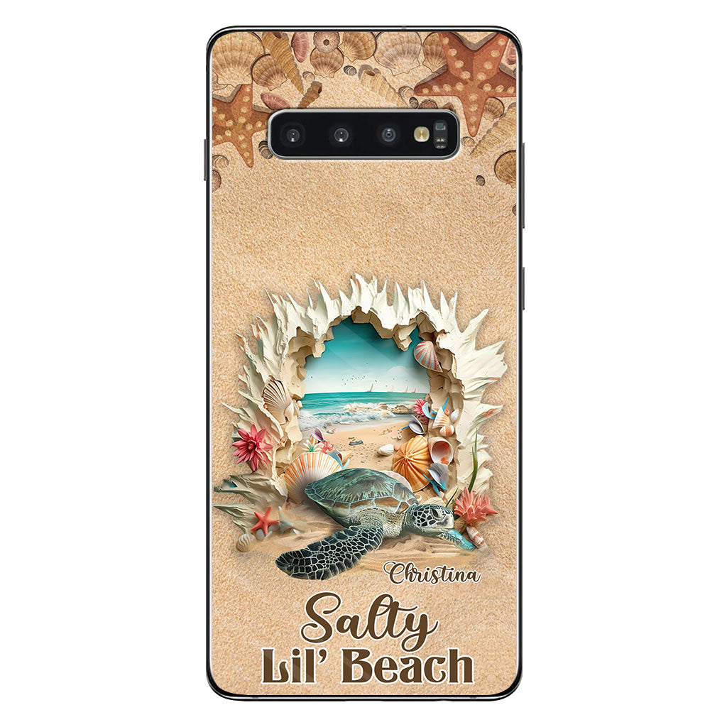 Coque de téléphone personnalisée tortue à motif 3D Salty Lil' Beach