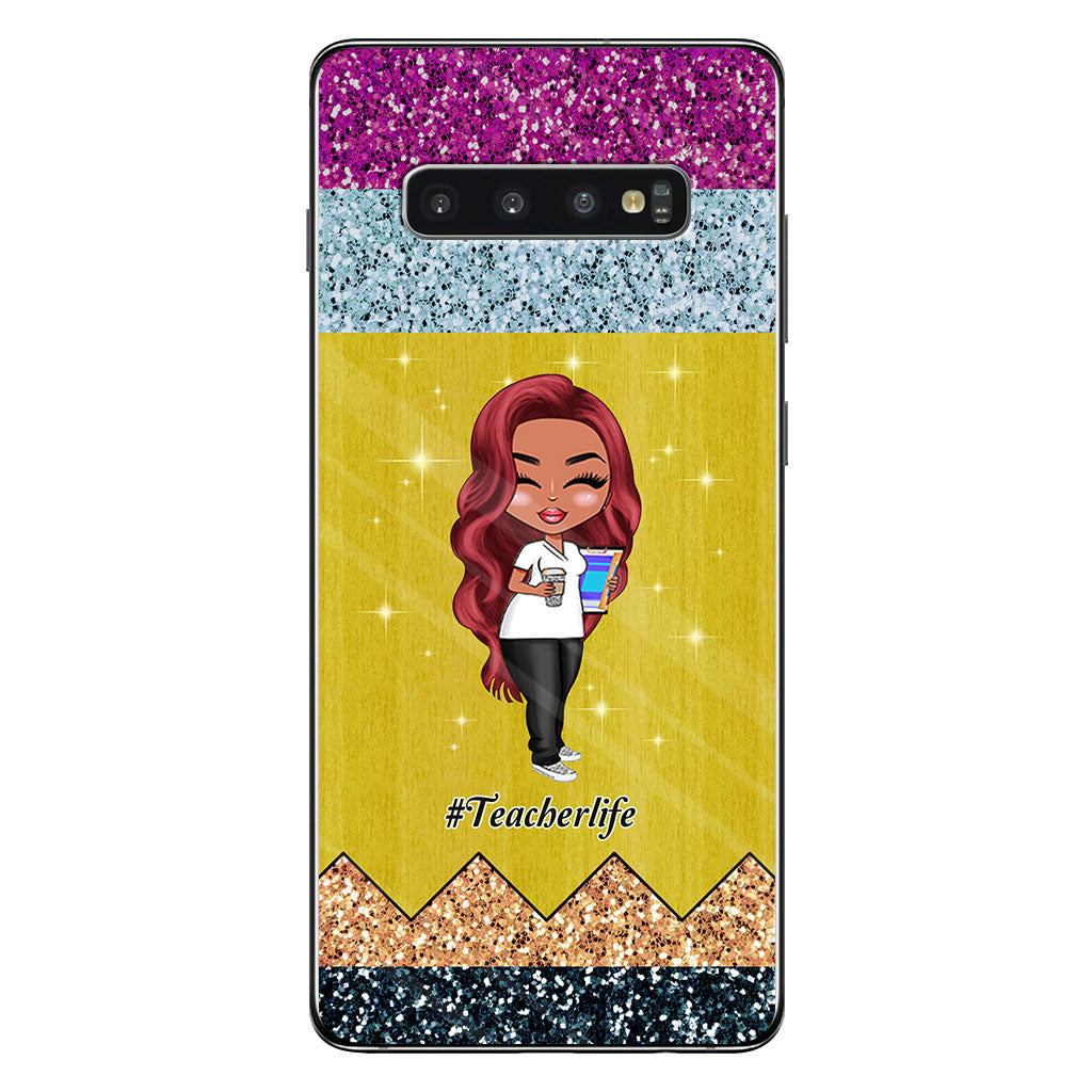 Enseigner, c'est un métier de cœur - Coque de téléphone personnalisée pour enseignants avec motif 3D