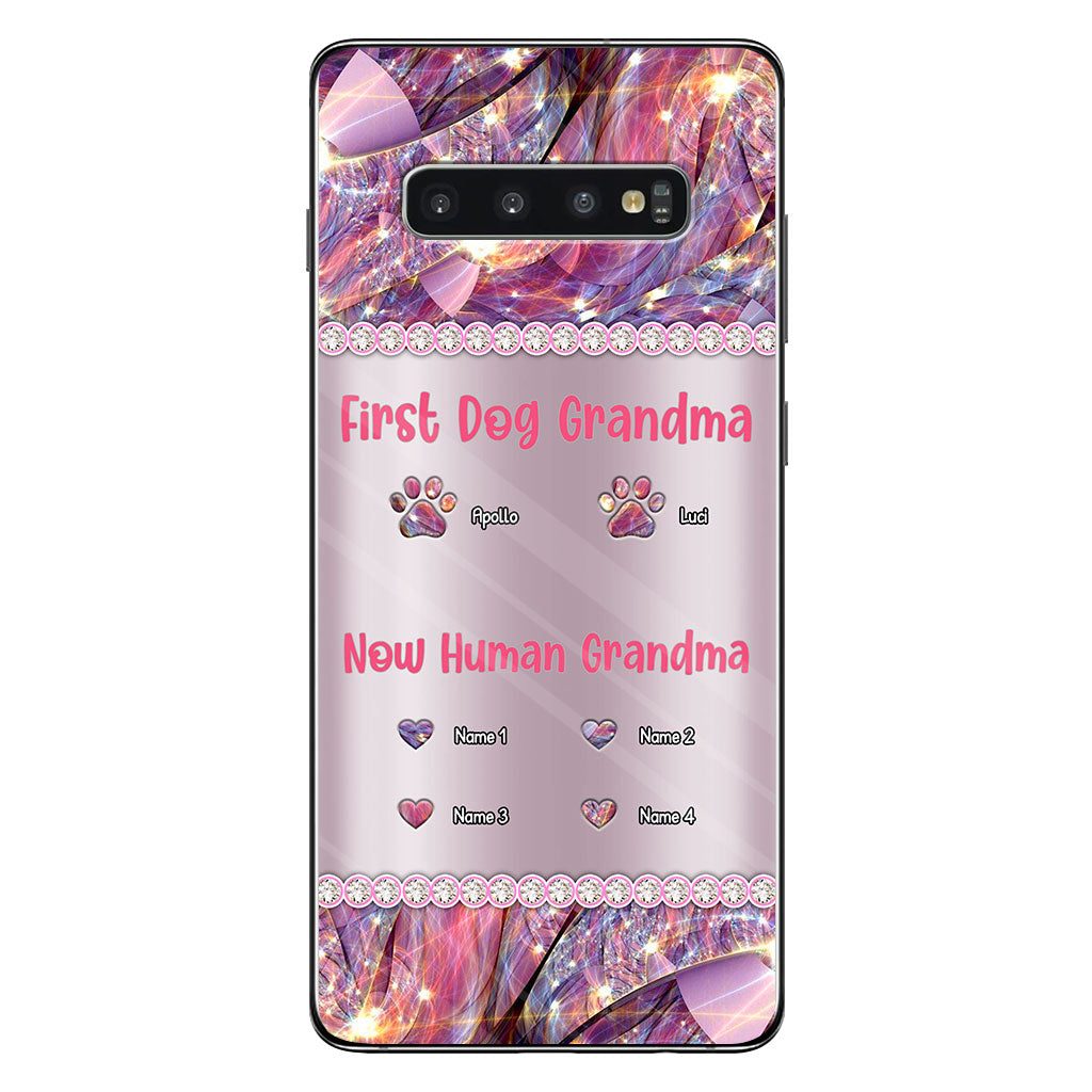 Coque de téléphone personnalisée pour la fête des mères, avec mamie chienne et humaine