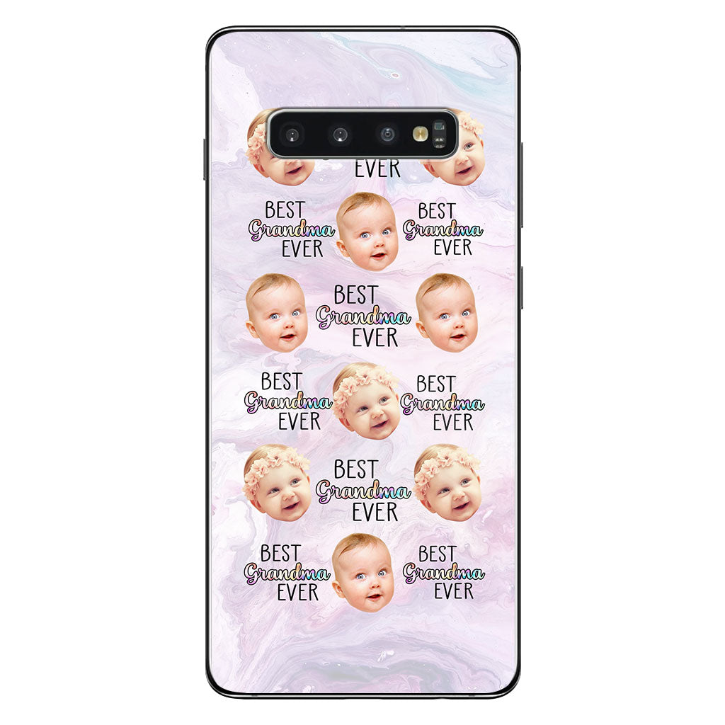 Meilleure grand-mère du monde - Cadeau pour grand-mère, maman, tante - Coque de téléphone transparente personnalisée
