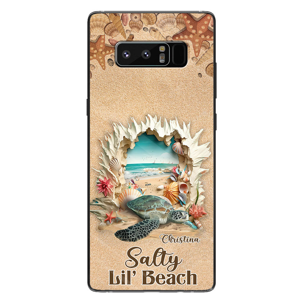 Coque de téléphone personnalisée tortue à motif 3D Salty Lil' Beach