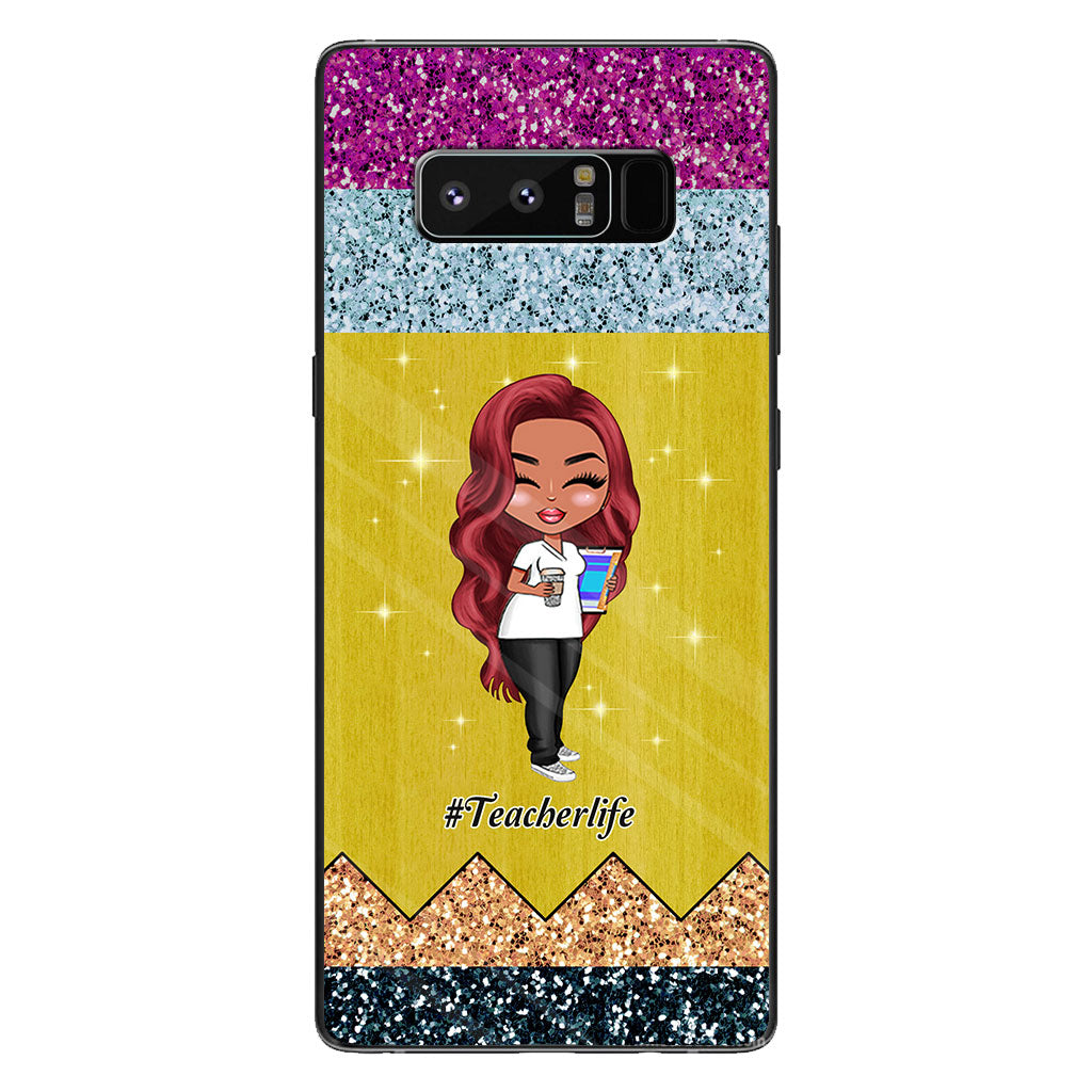 Enseigner, c'est un métier de cœur - Coque de téléphone personnalisée pour enseignants avec motif 3D