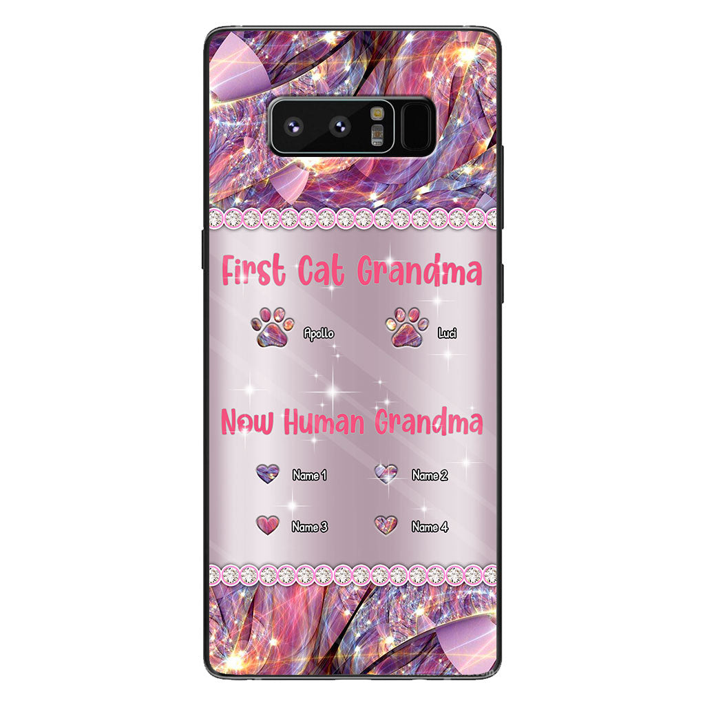 Coque de téléphone personnalisée « Mamie Chat Humaine » pour la fête des mères