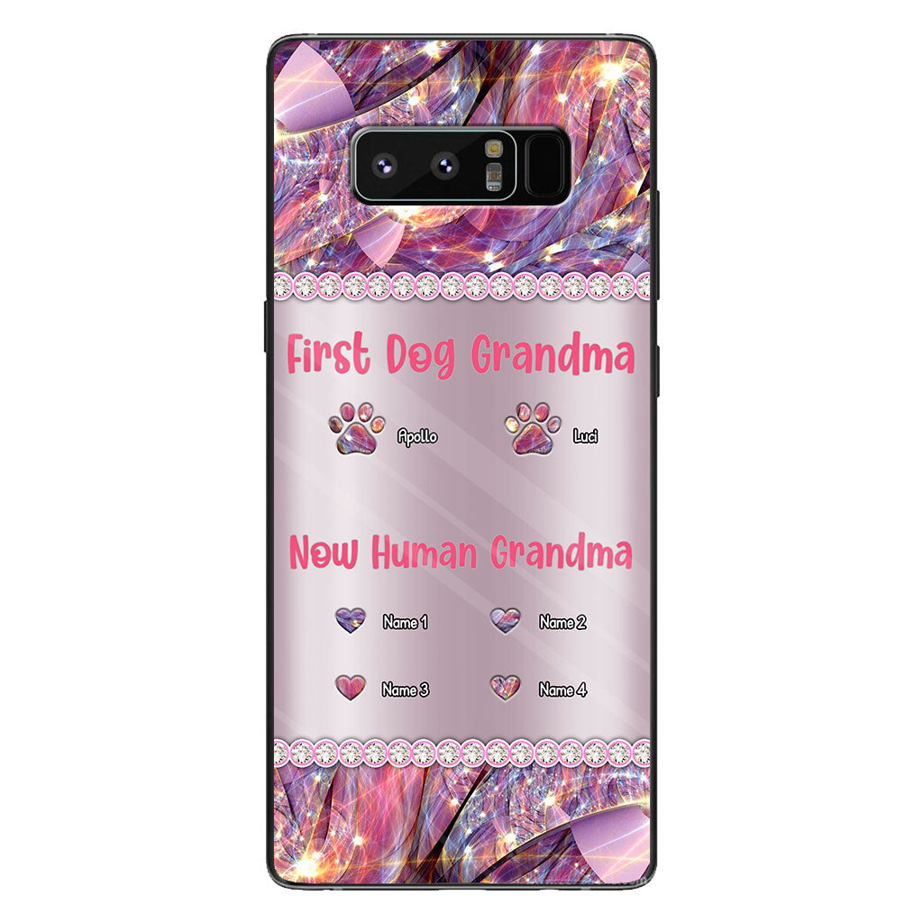 Coque de téléphone personnalisée pour la fête des mères, avec mamie chienne et humaine