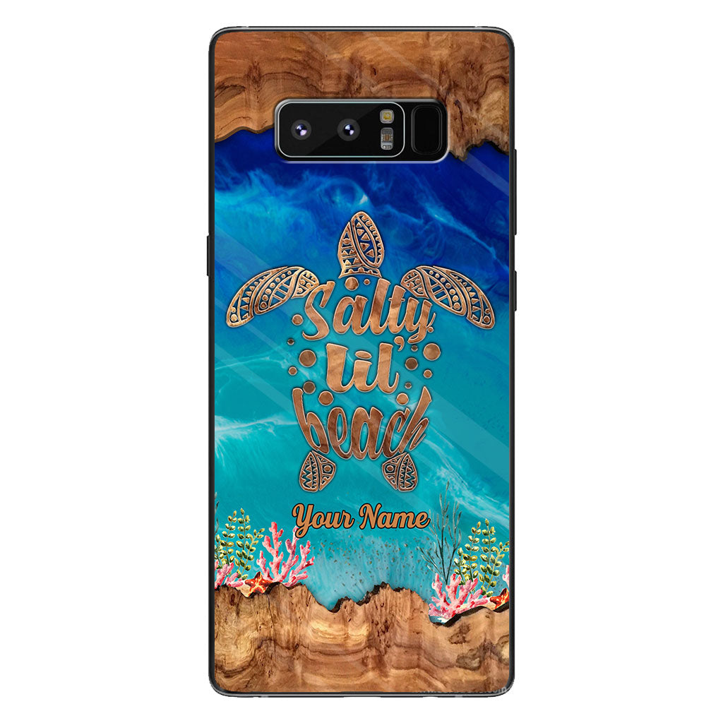 Salty Lil' Beach - Coque de téléphone personnalisée en forme de tortue
