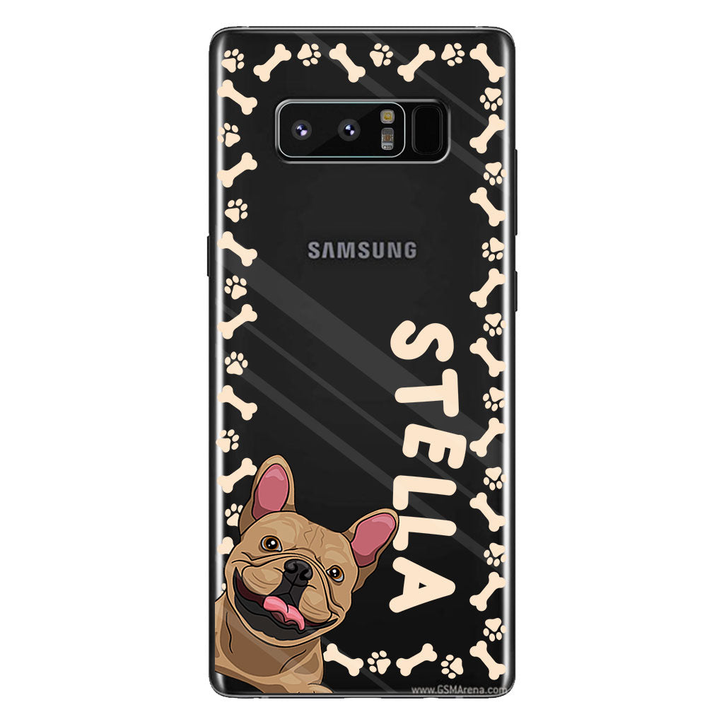 La vie est plus belle avec des animaux de compagnie - Coque de téléphone transparente personnalisée pour chien
