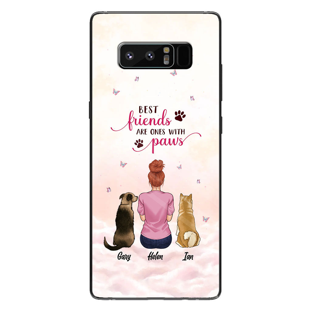 Les meilleurs amis sont ceux qui ont des pattes - Coque de téléphone transparente personnalisée pour chien