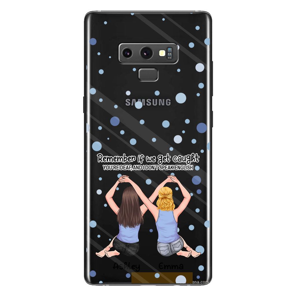 Meilleure amie pour toujours - Cadeau pour sa meilleure amie - Coque de téléphone transparente personnalisée