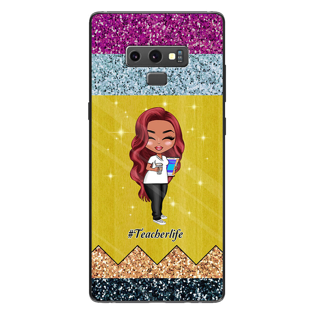 Enseigner, c'est un métier de cœur - Coque de téléphone personnalisée pour enseignants avec motif 3D