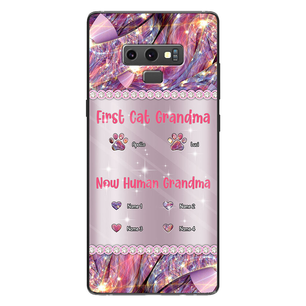 Coque de téléphone personnalisée « Mamie Chat Humaine » pour la fête des mères