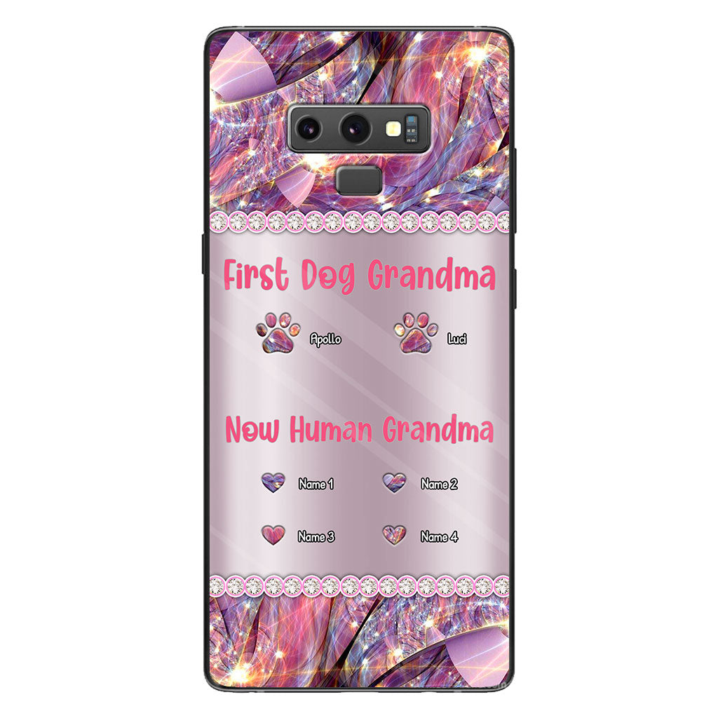 Coque de téléphone personnalisée pour la fête des mères, avec mamie chienne et humaine