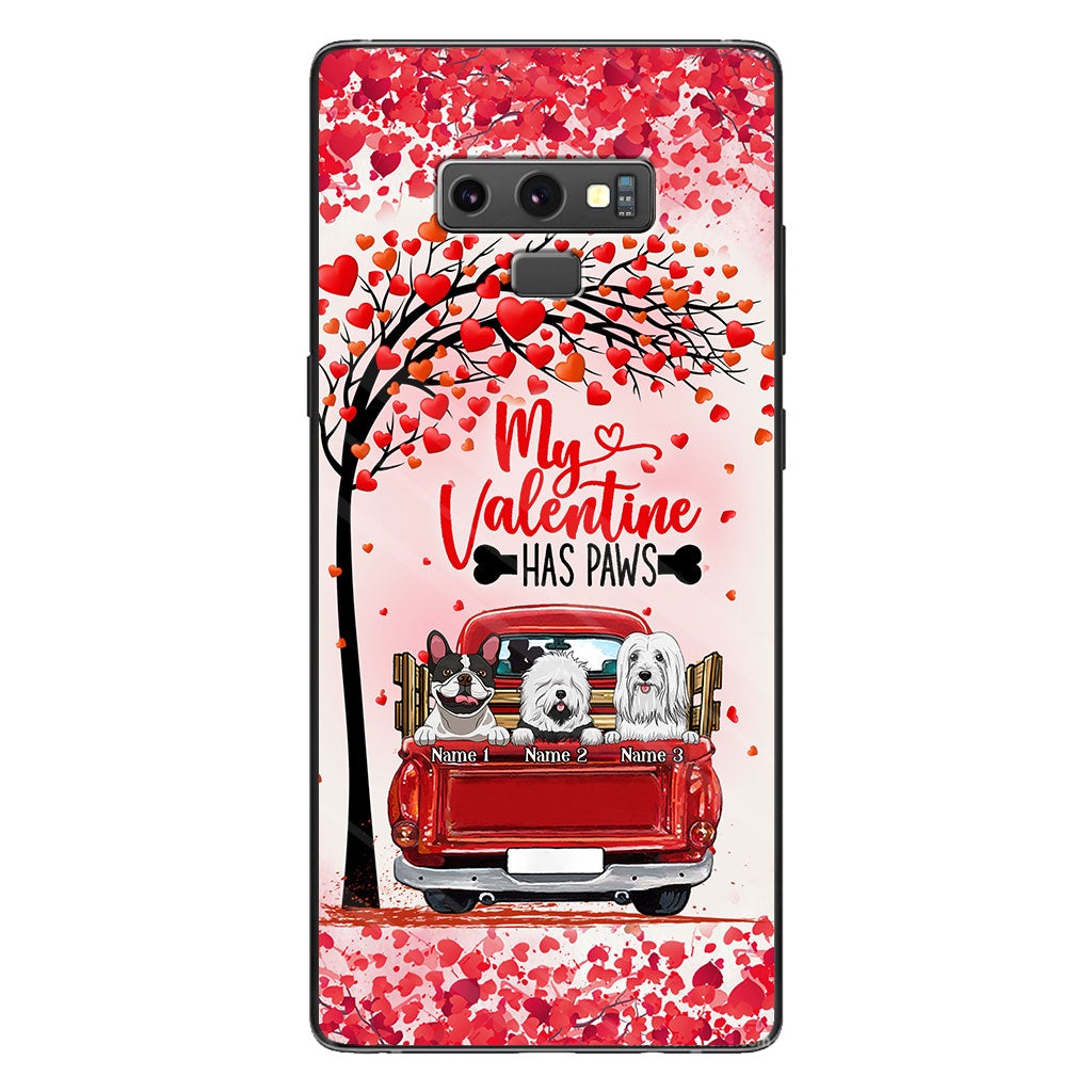Ma Valentine a des pattes - Coque de téléphone personnalisée pour chien