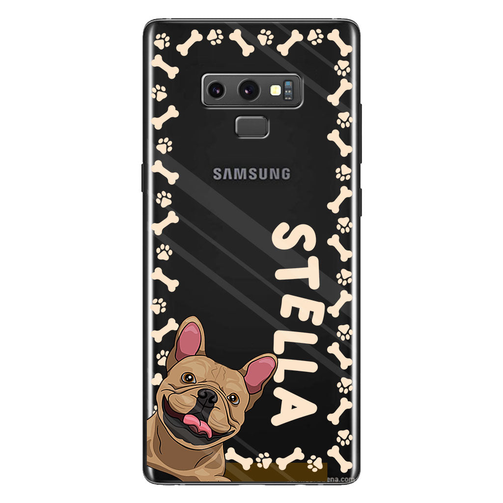 La vie est plus belle avec des animaux de compagnie - Coque de téléphone transparente personnalisée pour chien